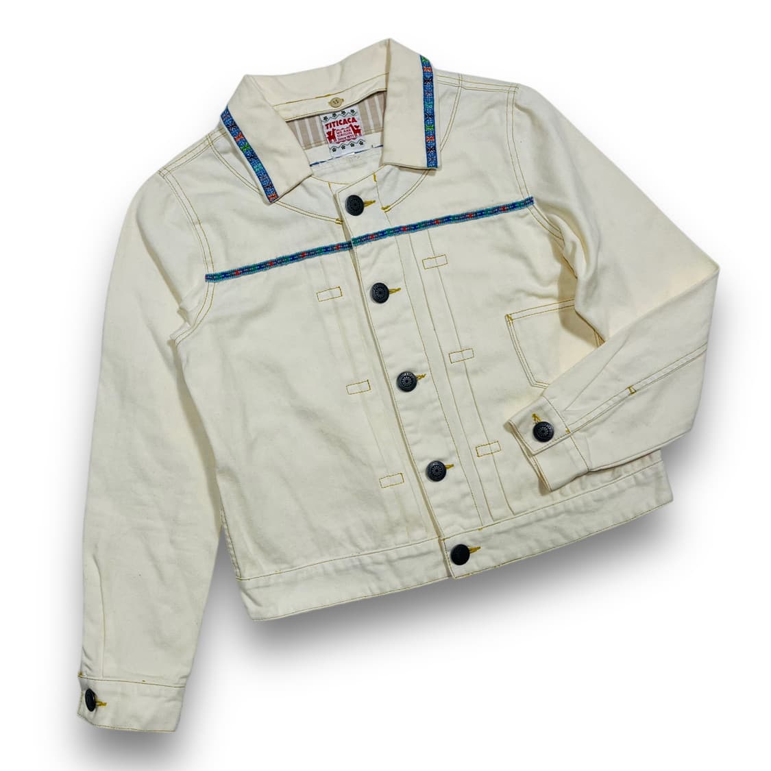 티티카카 에스닉 캔디 디테일 빈티지 데님 자켓 상품이미지3