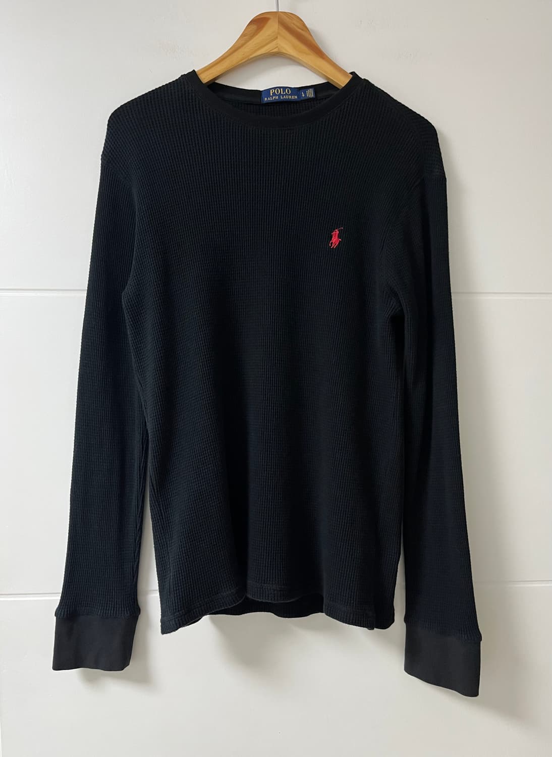 폴로 긴팔티 폴로 와플티 상품이미지1