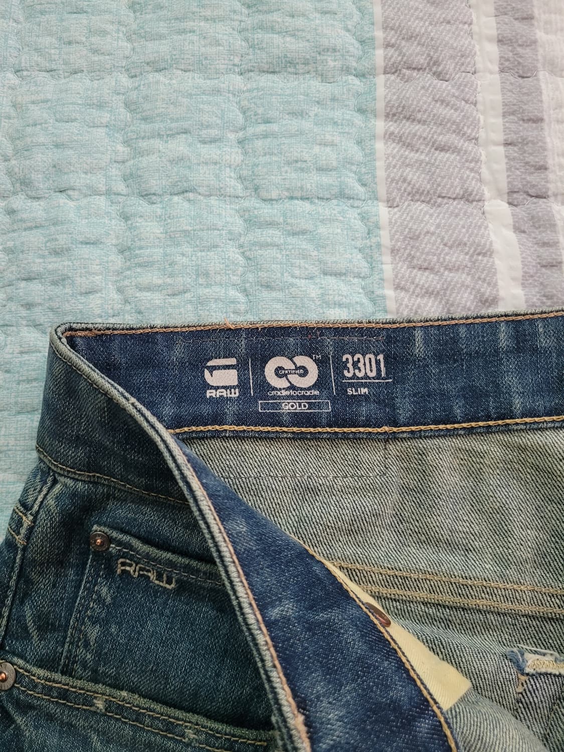 지스타로우 G star raw 3301슬림 빈티지 디스리페어 워싱진 32 상품이미지6