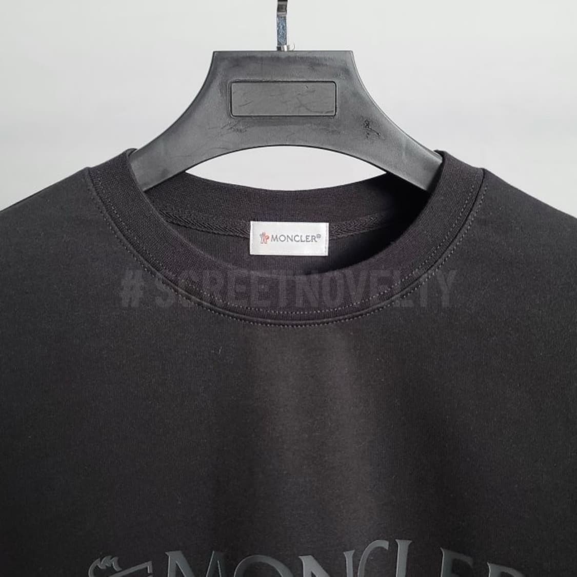 몽클 블랙 코튼 맨투맨 상품이미지9