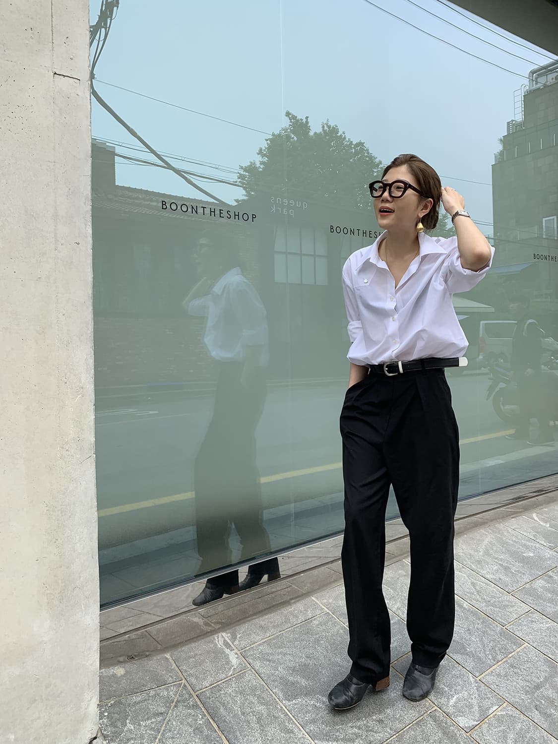 마뗑킴 블랙 화이트 벨트 상품이미지3