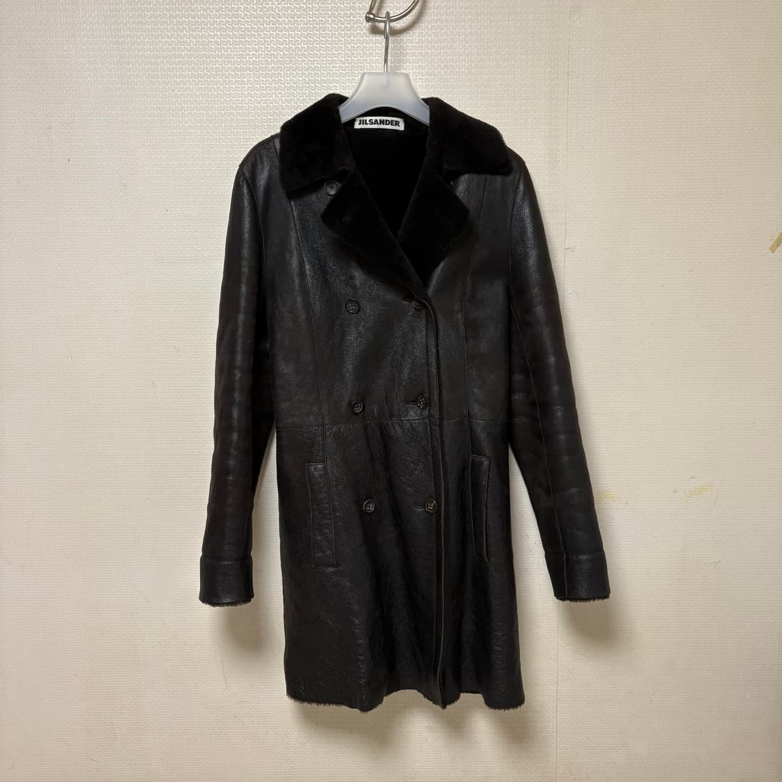 질 샌더 시어링 레더 코트 상품이미지2