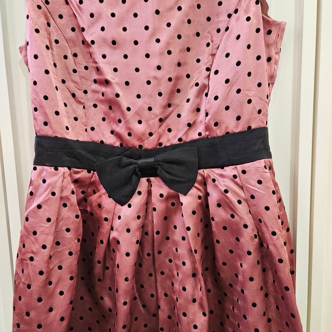 도트 리본 플레어 원피스 상품이미지3