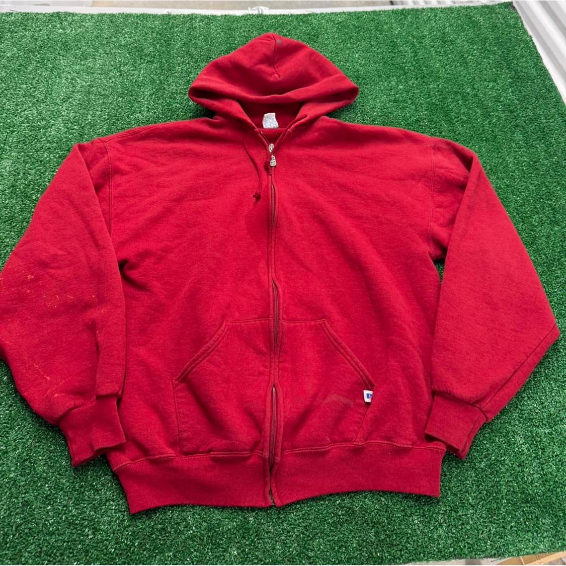 90s 러셀 애슬레틱 후드집업 레드 상품이미지1