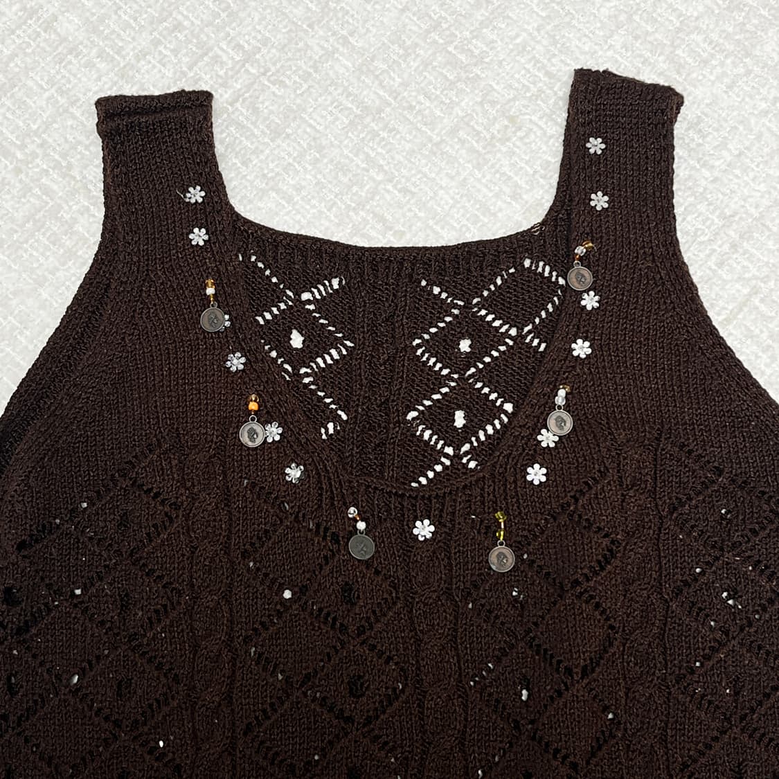 히피 웨스턴 빈티지 니트원피스 상품이미지3