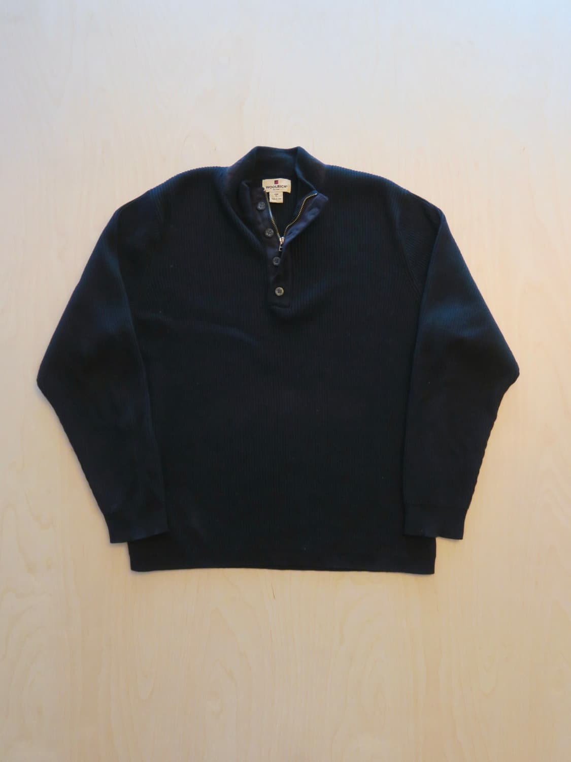 Wool Rich 빈티지 반집업 블랙 니트 XL 상품이미지6