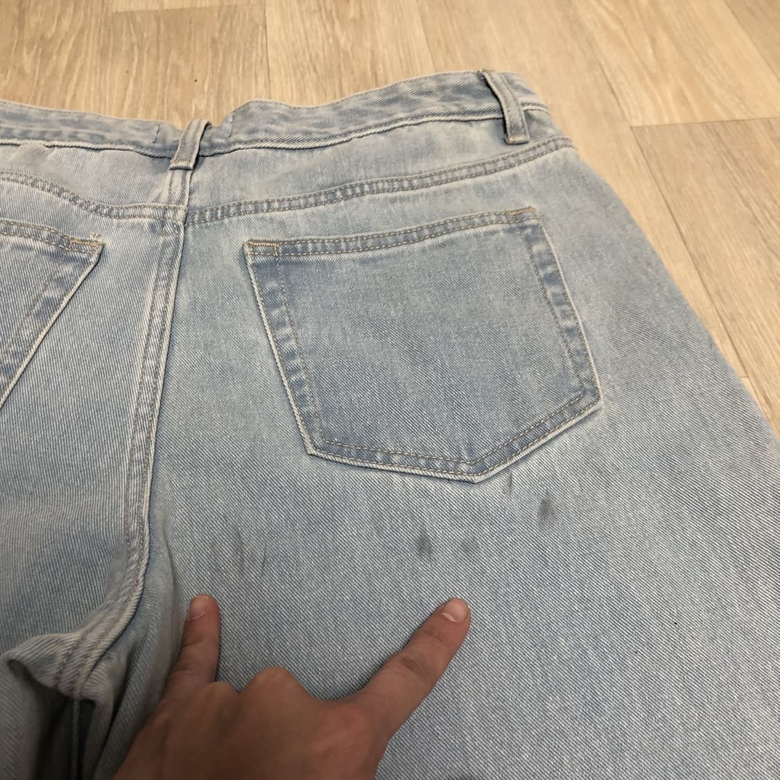 (32) 새상품 무신사 스탠다드 와이드 데님 팬츠 블리치 상품이미지9