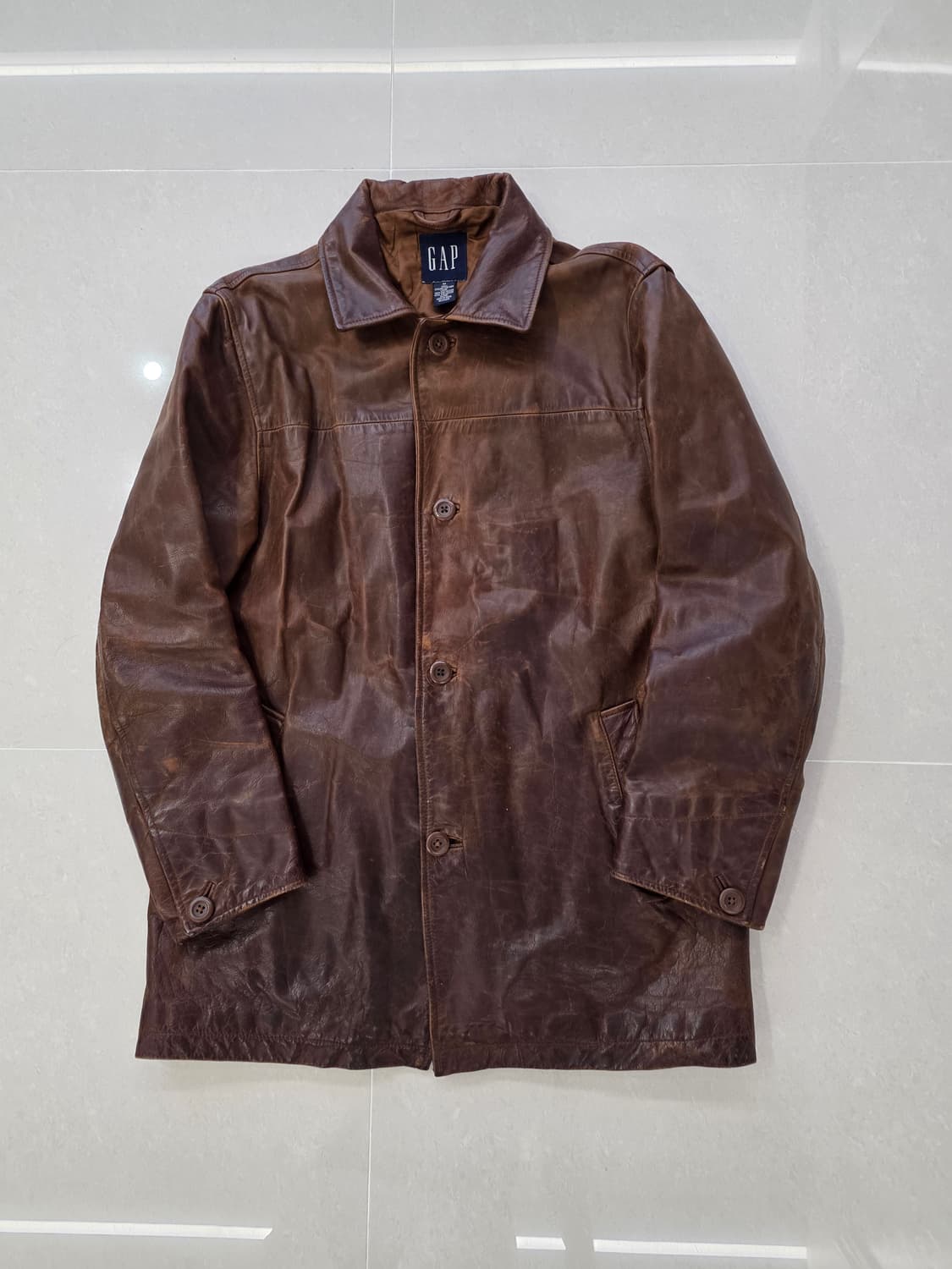 올드 갭 레더 카코트/GAP LEATHER CAR COAT (M) 상품이미지1