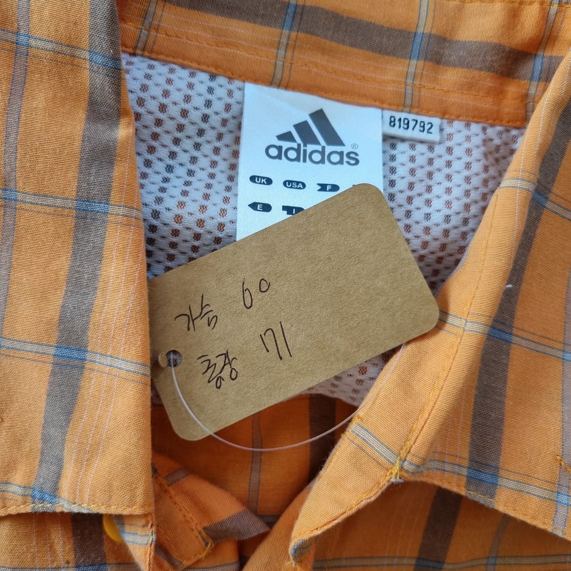 아디다스 너드 체크 반팔셔츠  상품이미지6