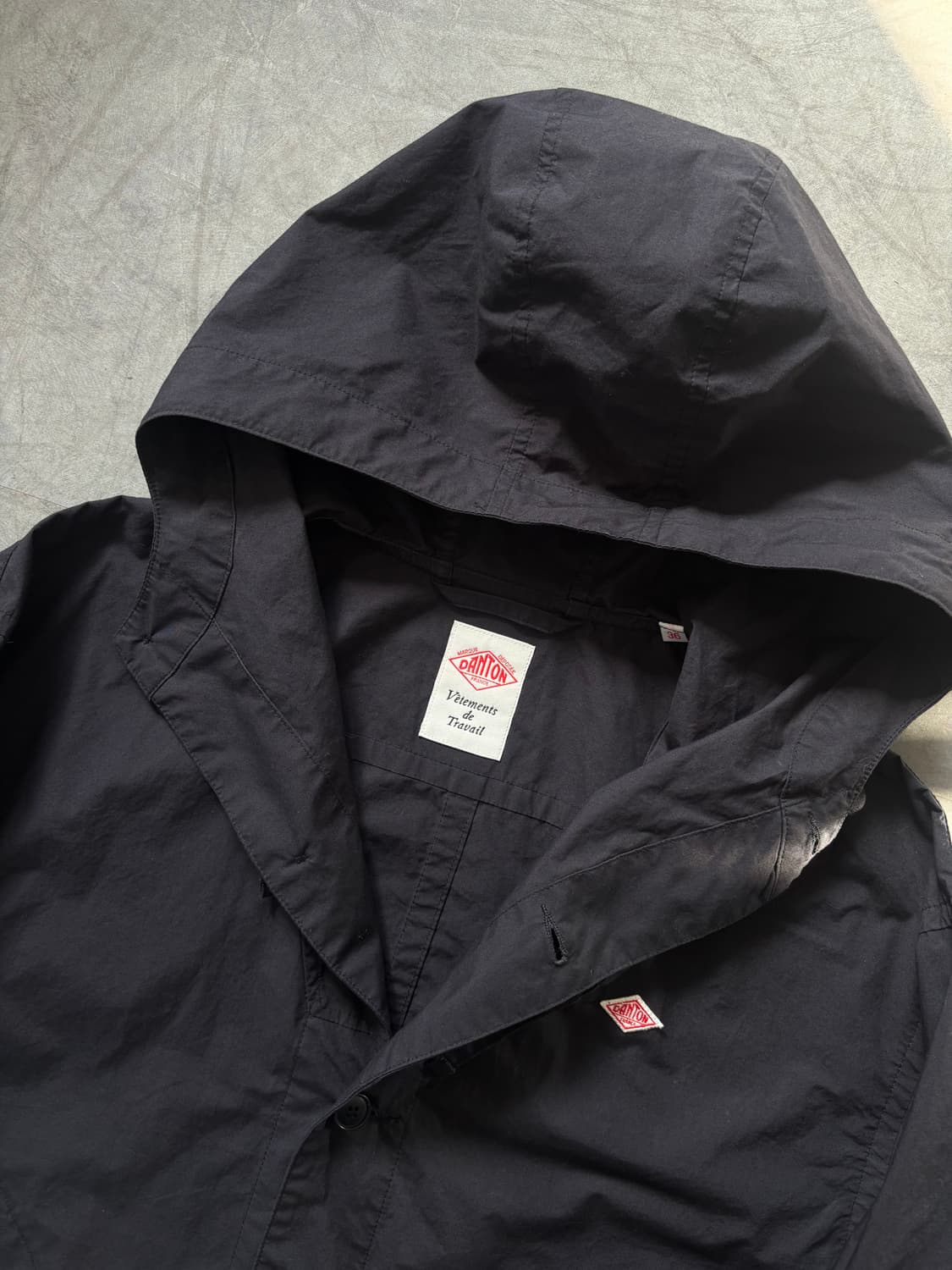 Danton 단톤 네이비 후드 코튼 자켓  상품이미지3