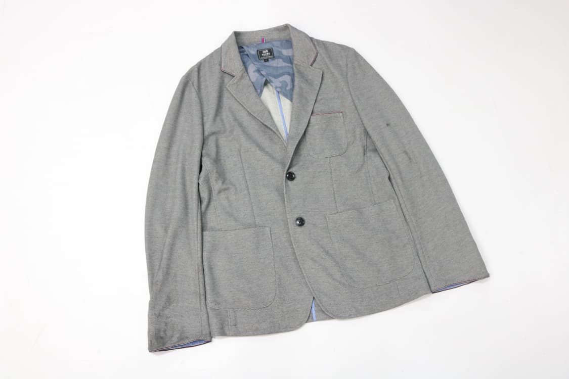 BEAMS HEART 빔즈하트 파이핑 디테일 멜란지 그레이 져지 자켓 상품이미지2