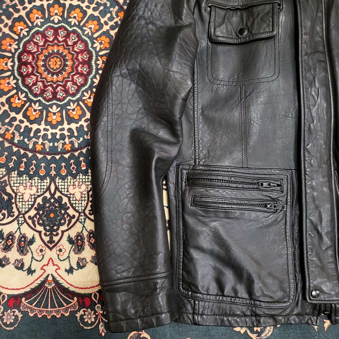 레더 바이커 자켓 (M) 상품이미지4