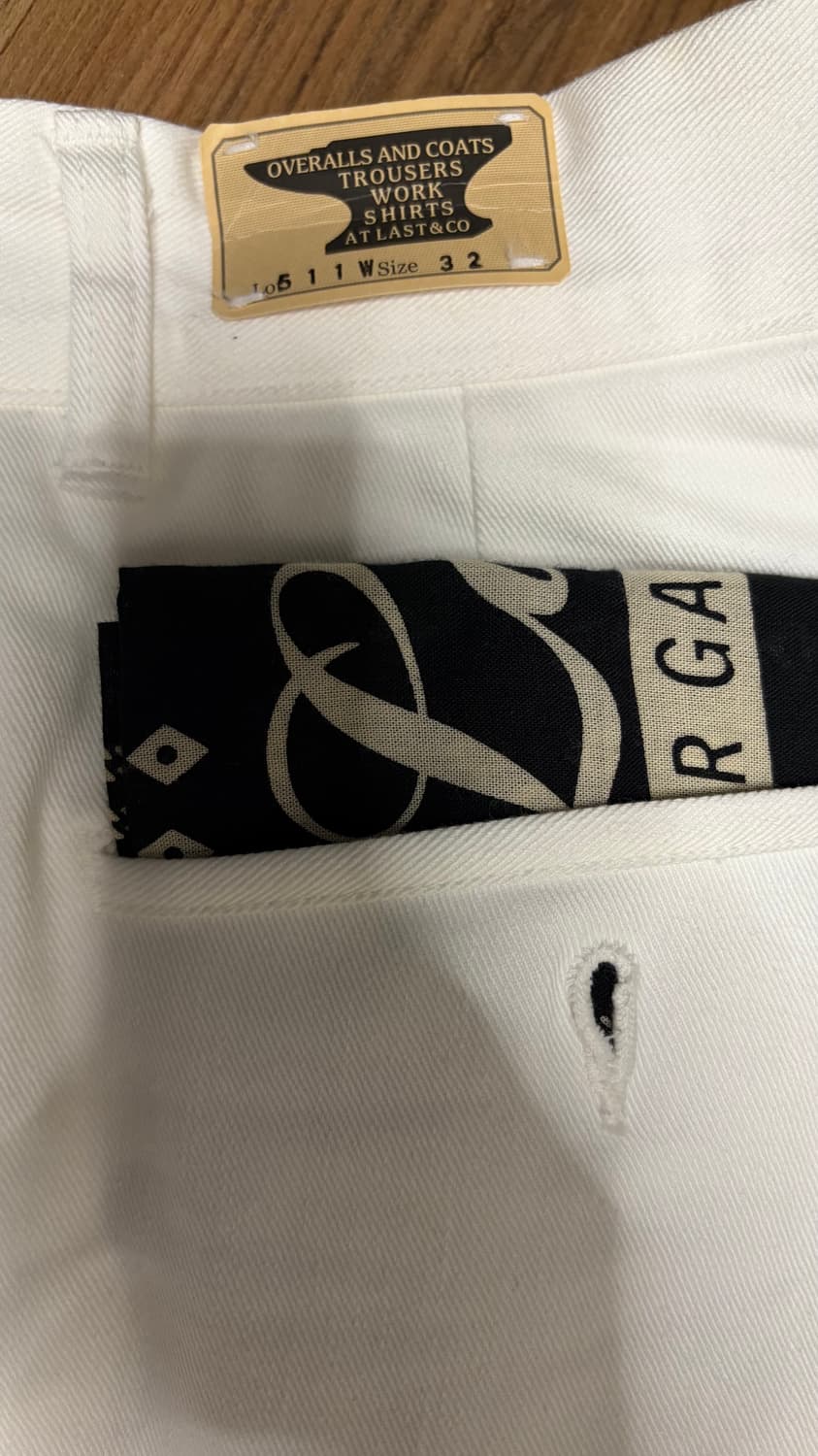 타임원클로딩 화이트 트라우저 상품이미지2