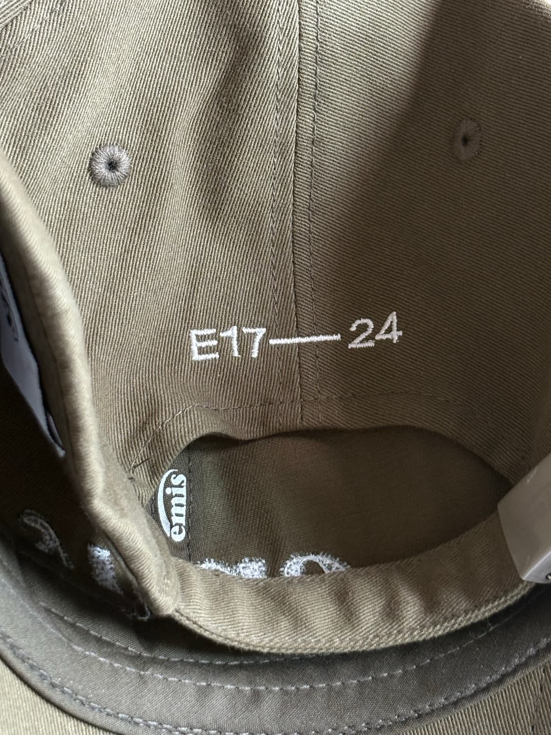 Emis 이미스 볼캡 모자 카키 APPLIQUE BALL CAP-KHAK 상품이미지5