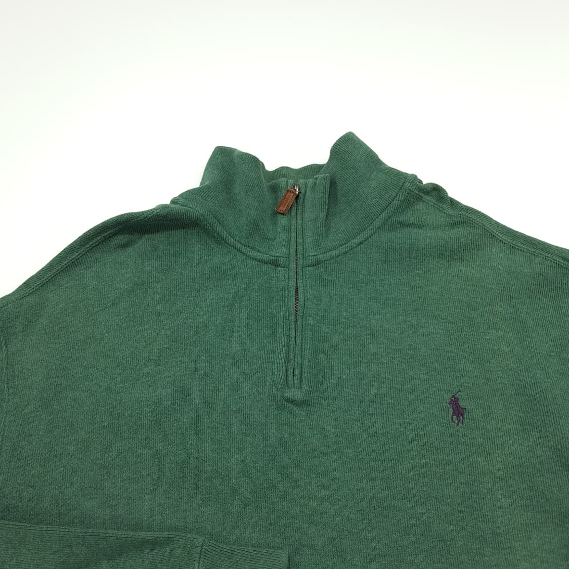 CN877 2XL 폴로 랄프로렌 그린 하프집업 긴팔 니트 스웨터 상품이미지3