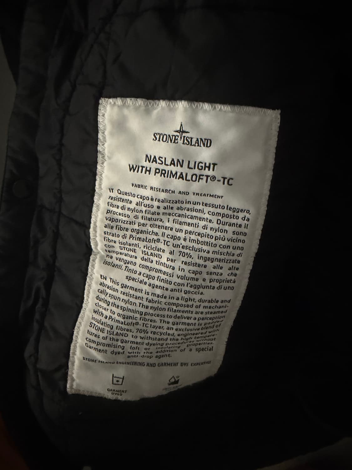 [M] 스톤아일랜드 나슬란라이트 프리마로프트 패딩 깔깔이 상품이미지2