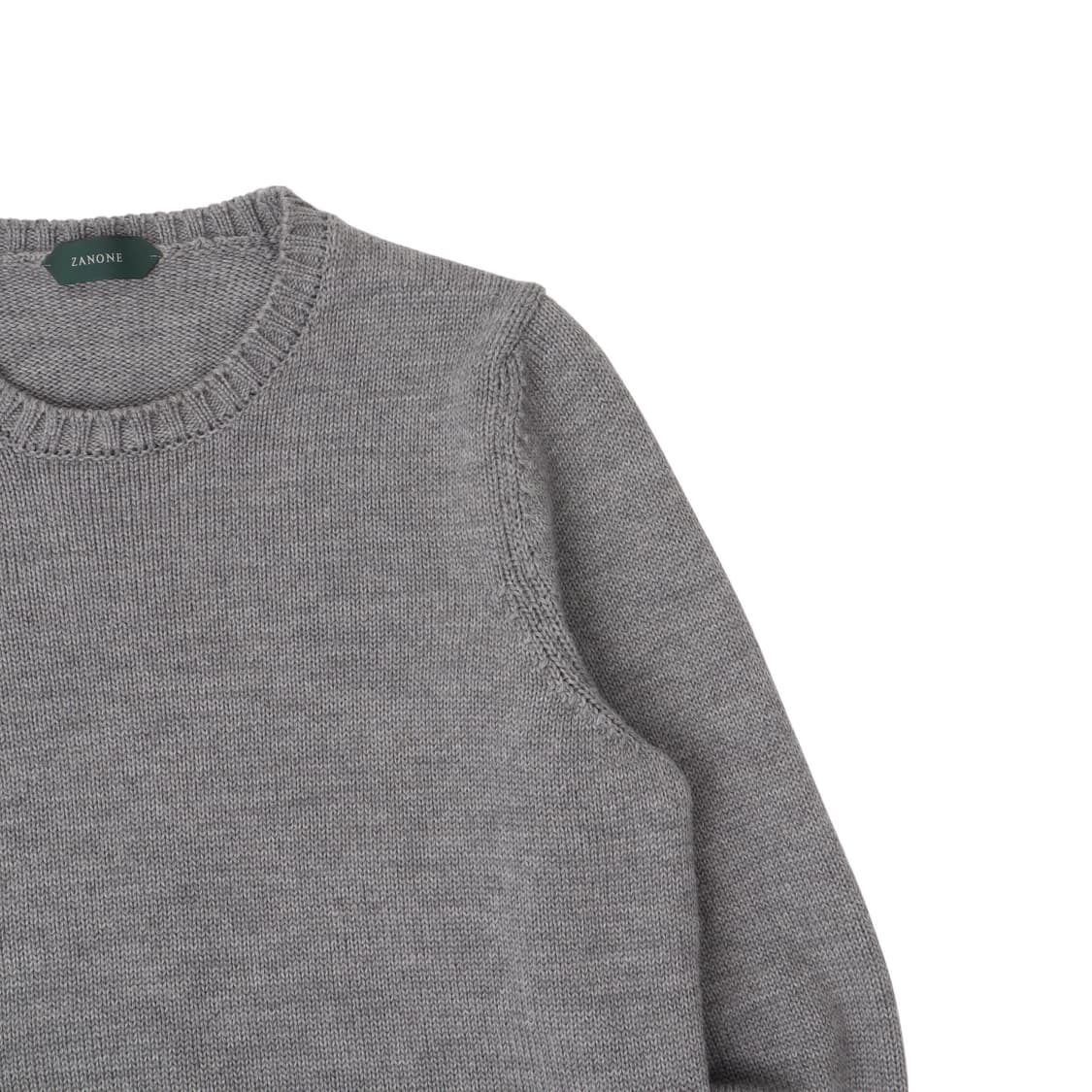Zanone 자노네 그레이 울 라운드 니트 상품이미지3