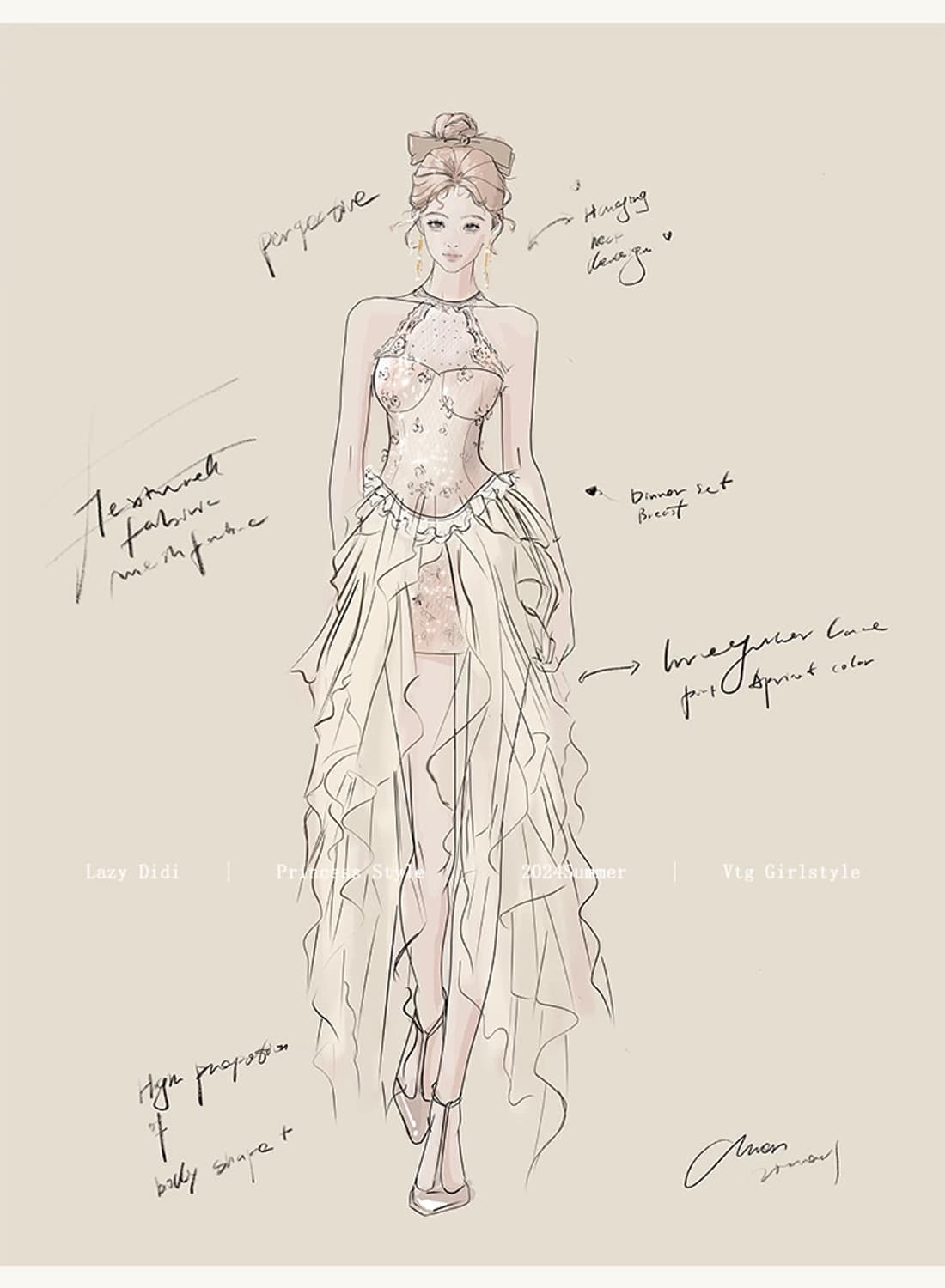 Lady DiDi 플로러 드레이프 홀터넥 스커트 셋업 M 상품이미지2