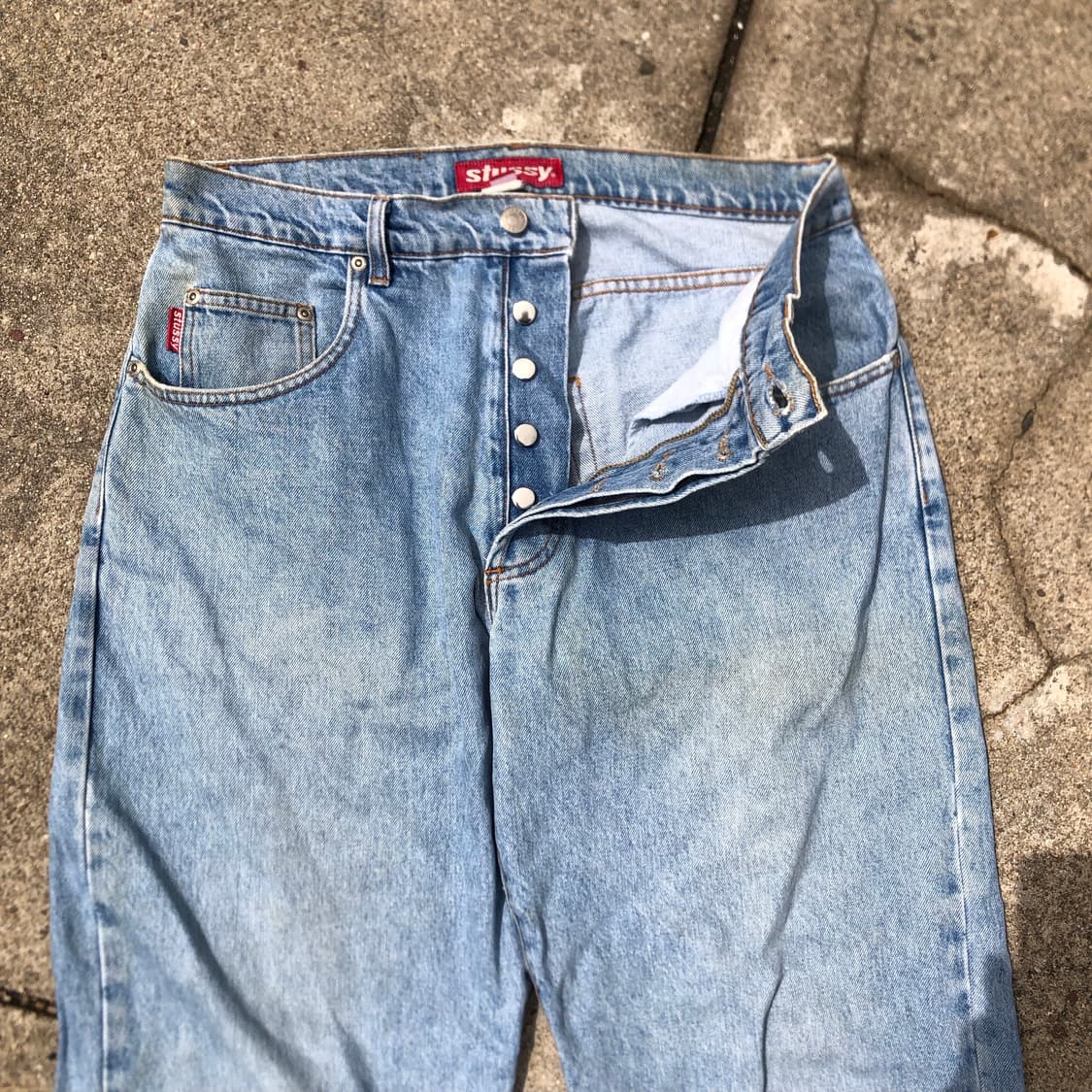 [34] 90s 스투시 레드탭 데님 팬츠 상품이미지4