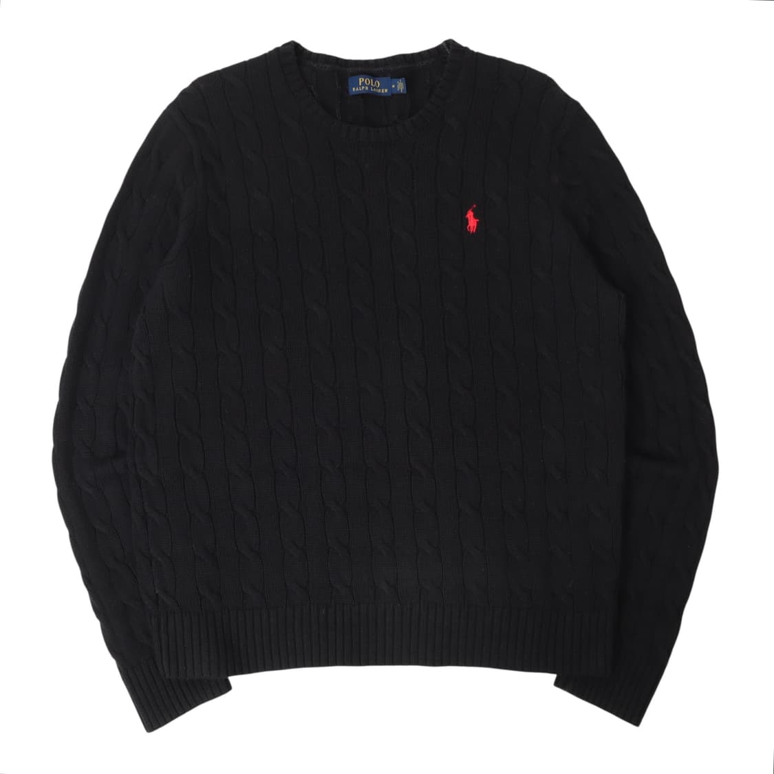 폴로 랄프로렌 블랙 코튼 케이블 니트 상품이미지1