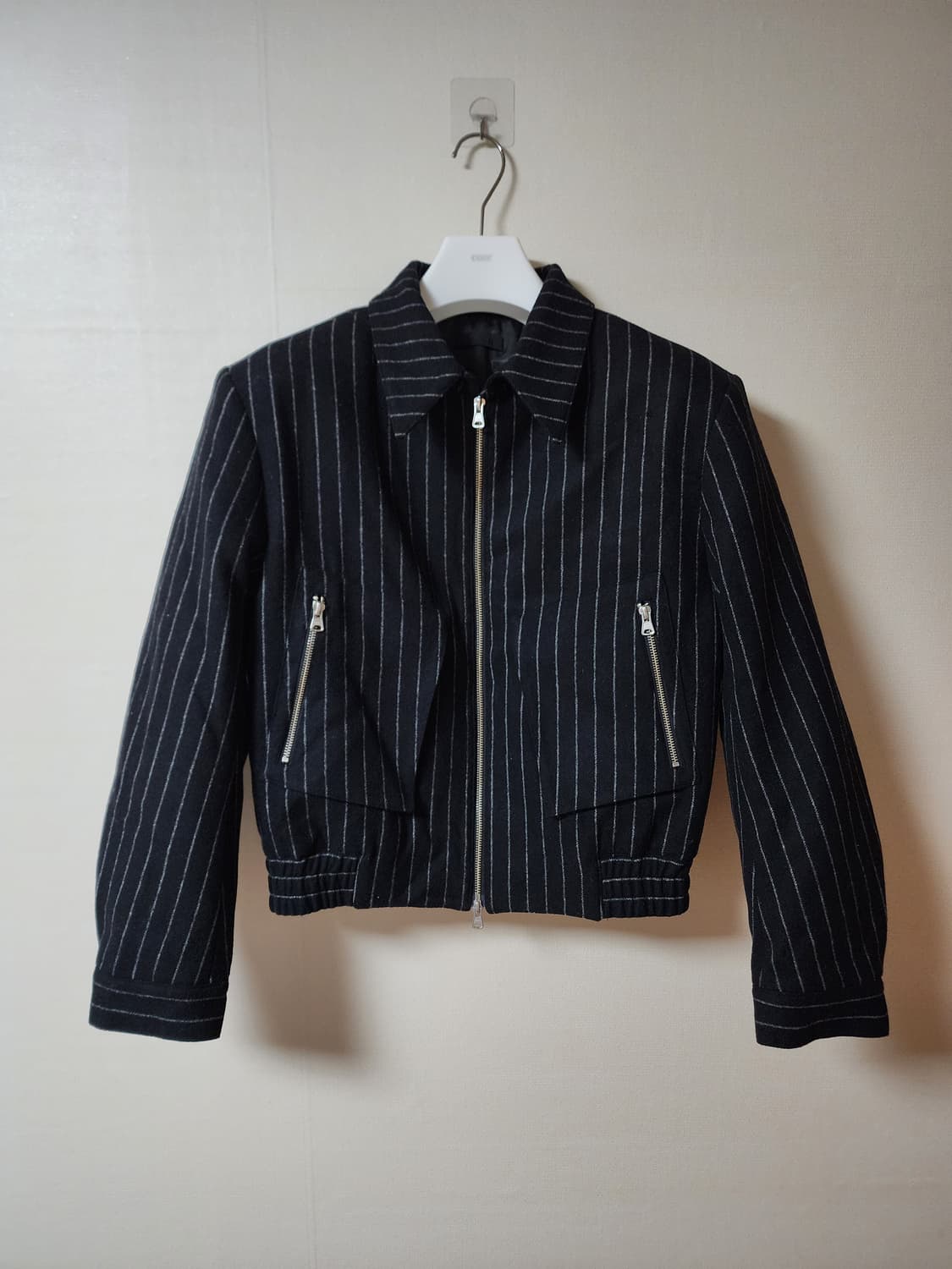 DNSR 울 스트라이프 블루종 자켓 블랙 L 상품이미지2