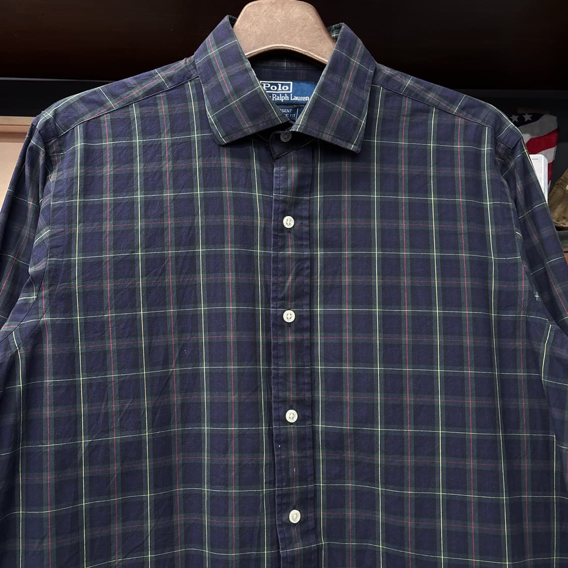 90s 폴로 랄프로렌 리젠트 클래식핏 윈도우페인 체크셔츠  N1104 상품이미지3