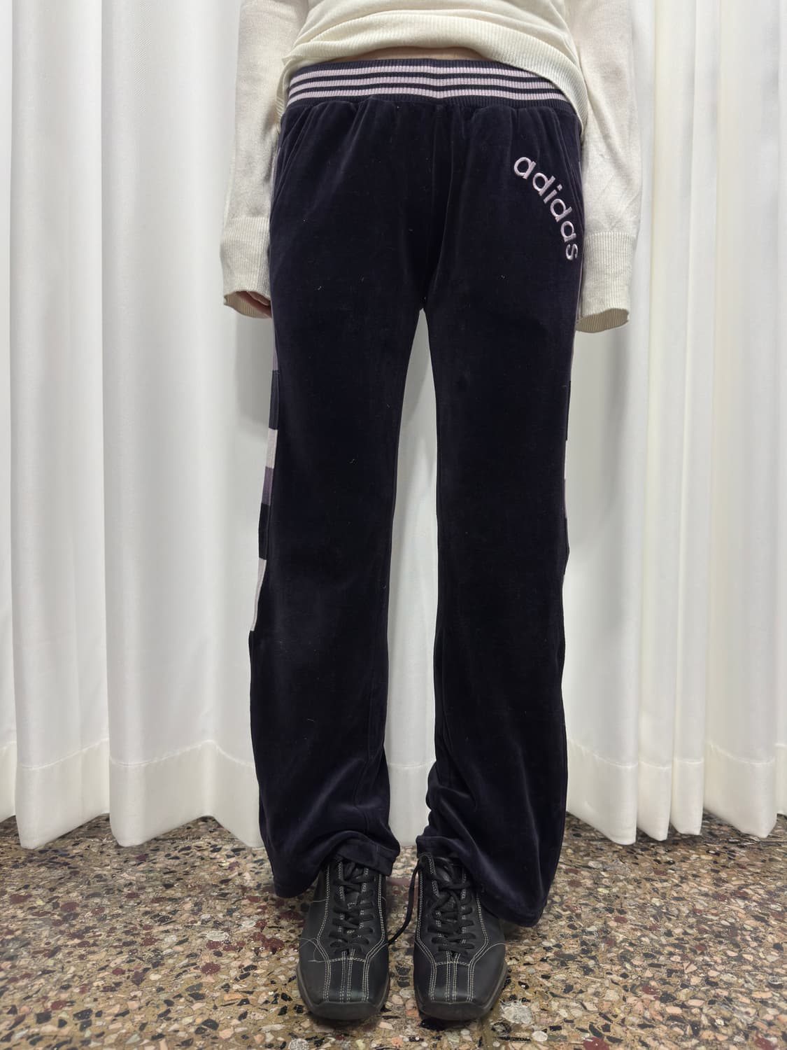 adidas logo velvet pants 상품이미지2