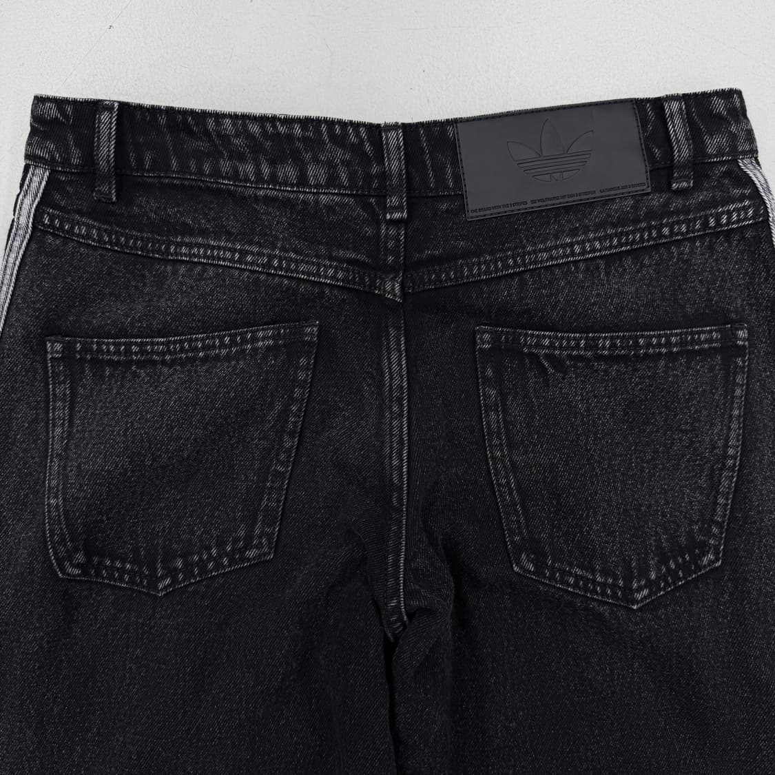 아디다스 파이어버드 삼선 와이드 흑청 데님팬츠 상품이미지6