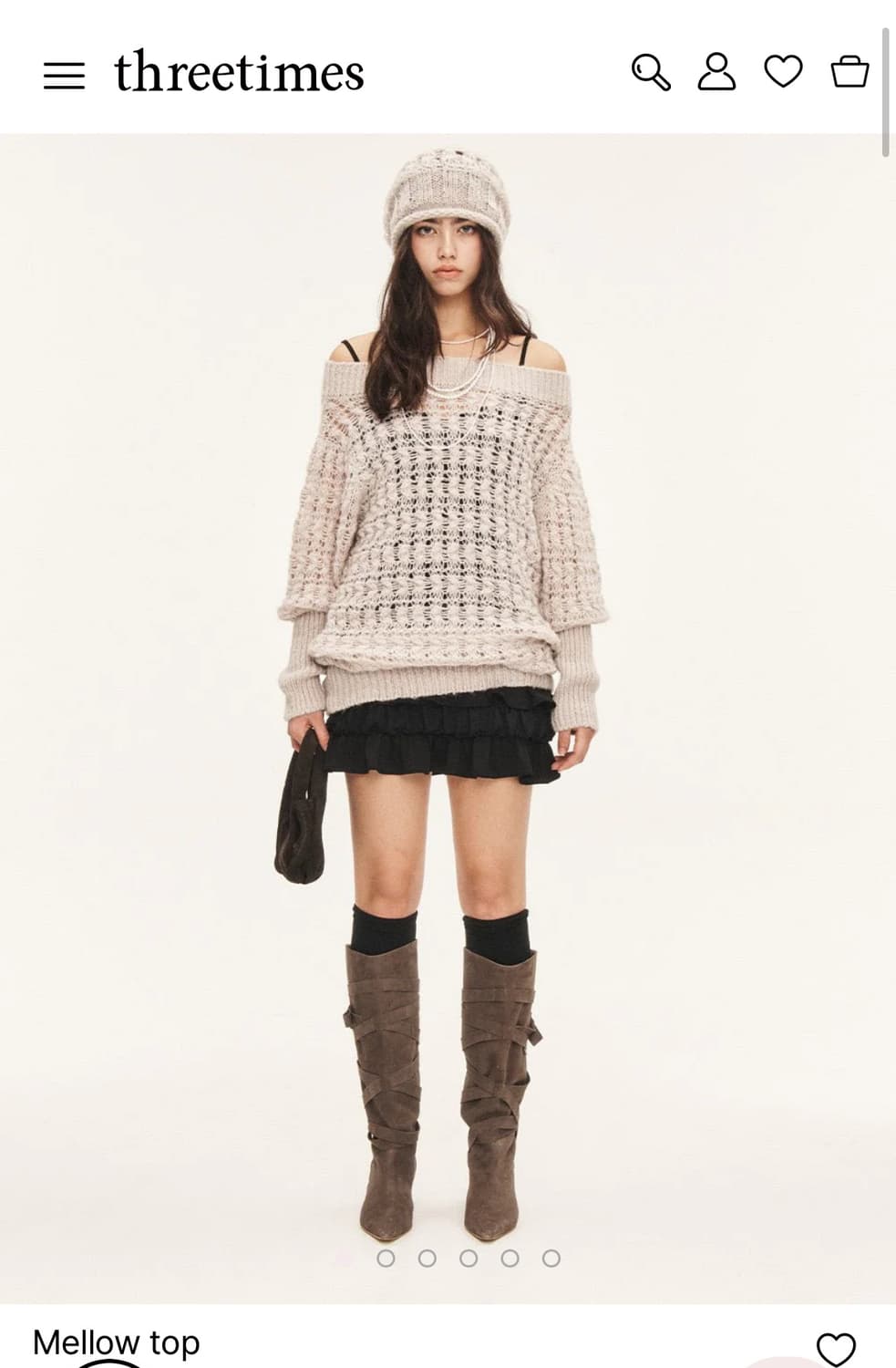 쓰리타임즈 멜로우 니트 상품이미지1