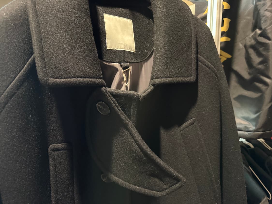 언더마이카 발마칸 오버사이즈 울 코트 블랙 상품이미지5