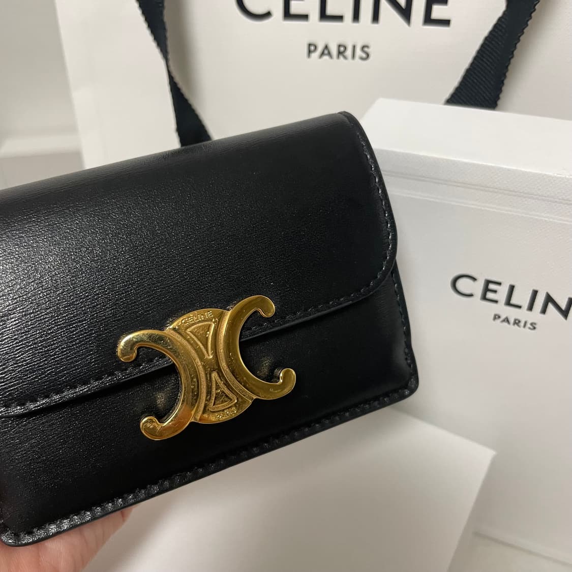 셀린느 트리옹프 카드지갑 블랙 풀구성 상품이미지5