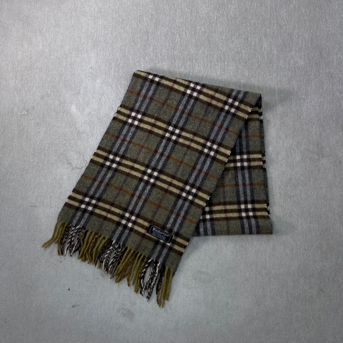 버버리 노바체크 램스울 그린 머플러 상품이미지1