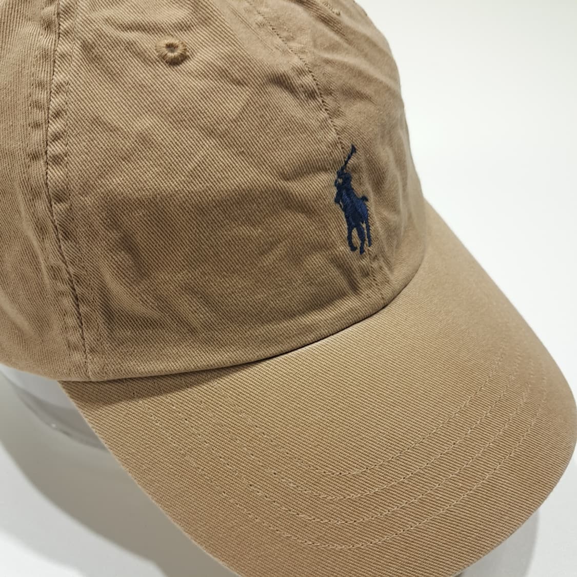 CL524 폴로 다크네이비 포니자수 베이지 볼캡 모자 상품이미지1