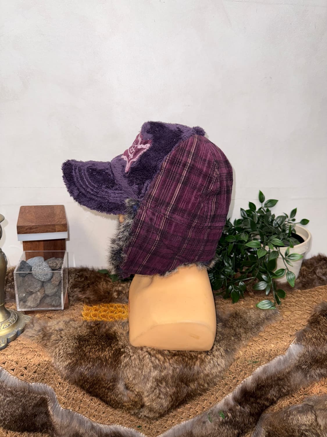 VonDutch purple fur corduroy trapper hat 상품이미지7