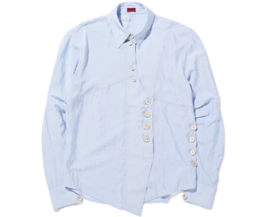 Mischief Curved Placket Shirt Blue 상품이미지1