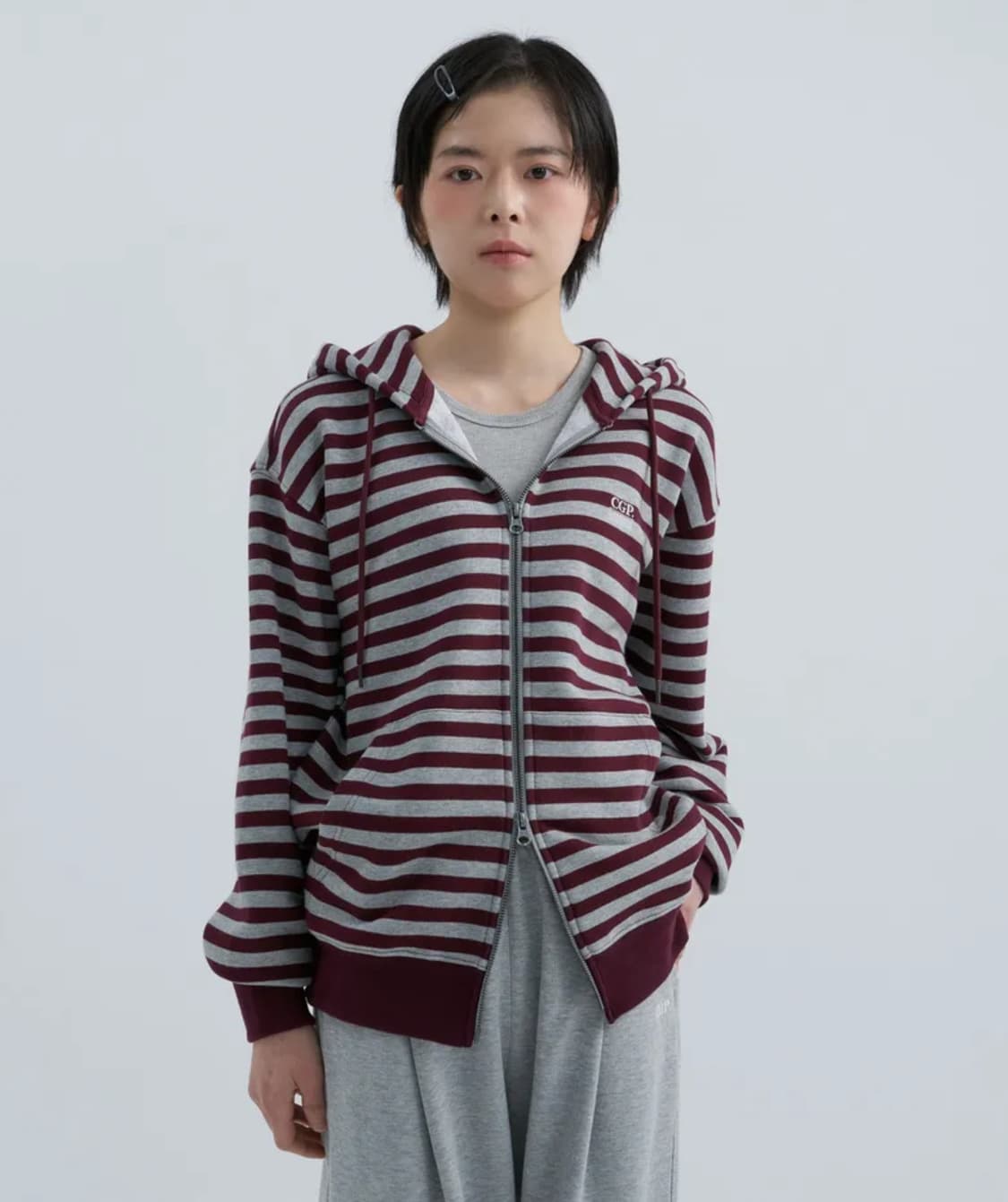 코드그라피 스트라이 후드 집업 상품이미지2