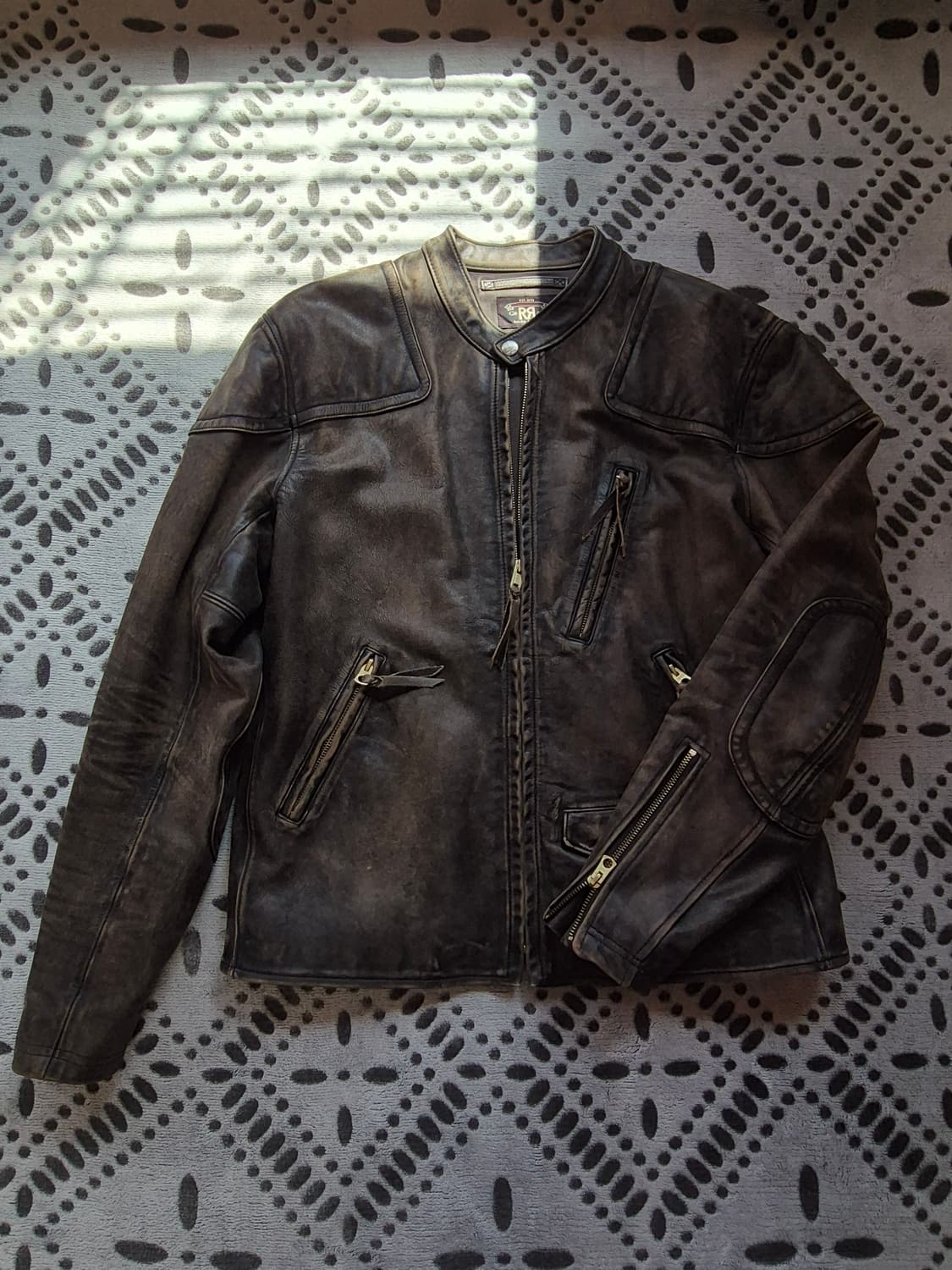 rrl 더블알엘 슬림핏 모토 레더 가죽 자켓 상품이미지1