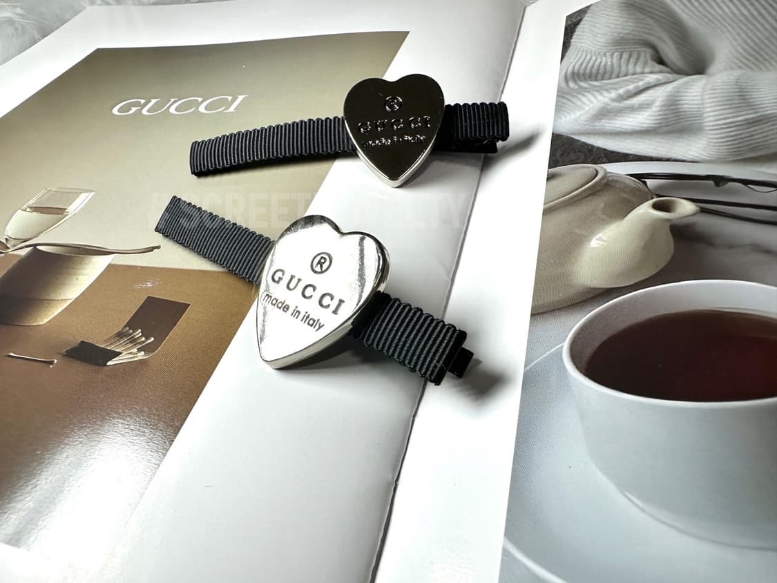 구찌 빈티지 헤어핀 실버 상품이미지1