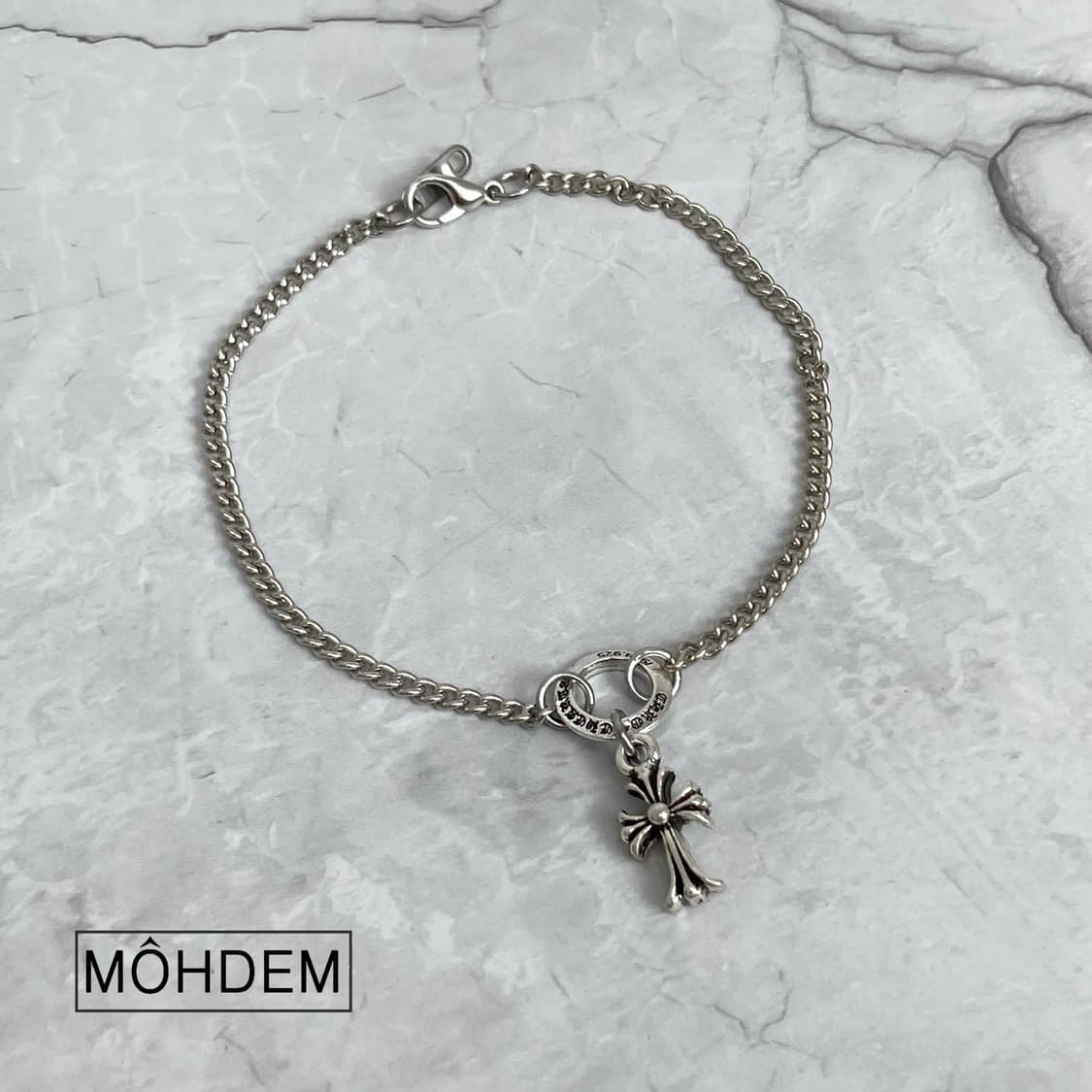 크로스3 실버 체인팔찌 상품이미지1