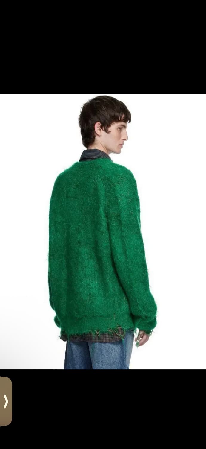 미하라 야스히로 로고라벨 디스트레스 가디건 그린44 상품이미지4