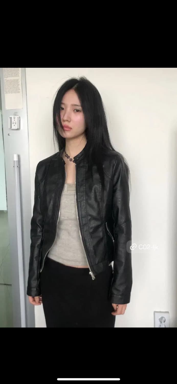 디에이디 레더 자켓c02-LJK 검정 상품이미지1