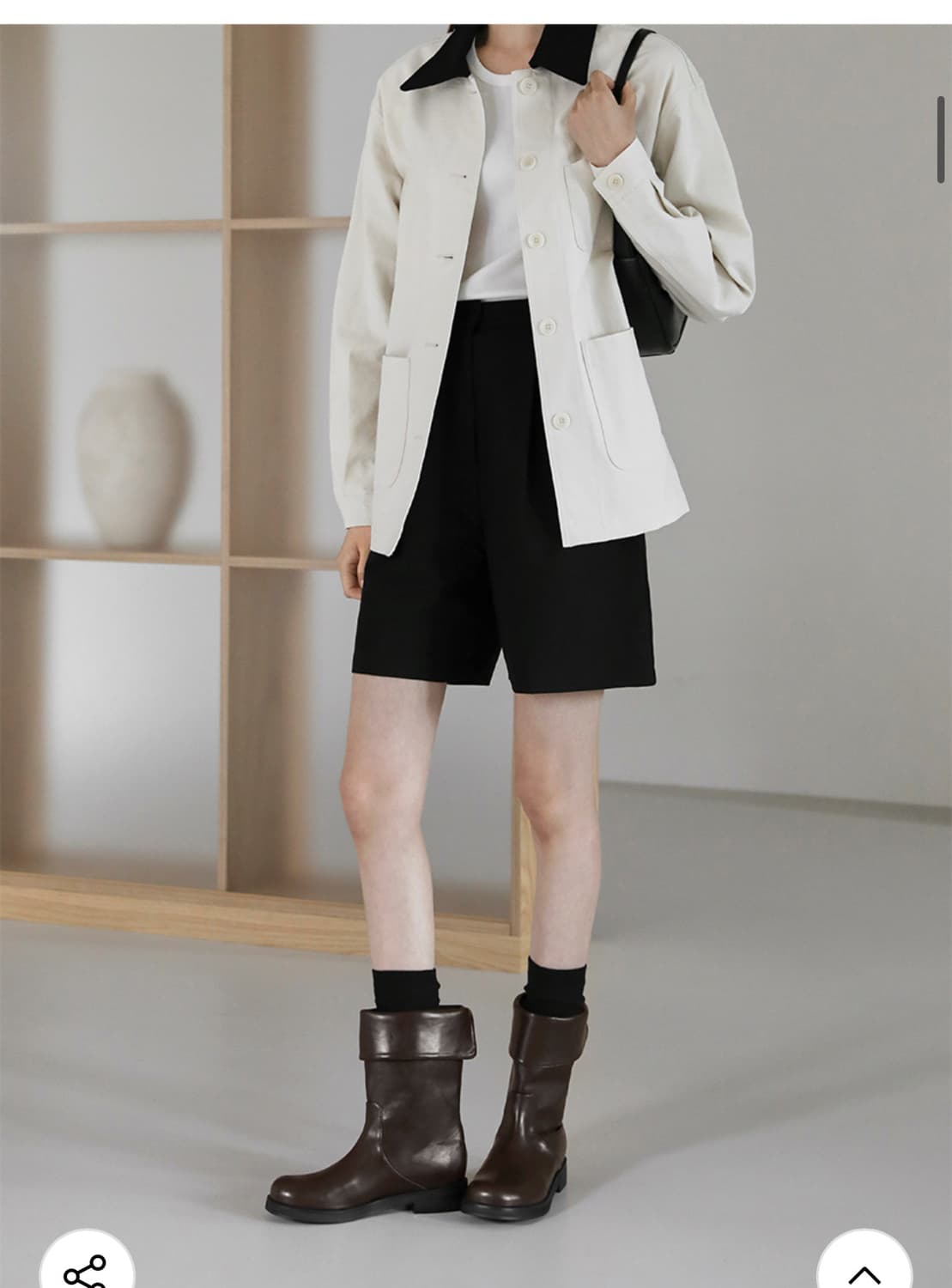 사뿐 제니퍼 라운드 미들부츠 다크브라운 245 상품이미지3