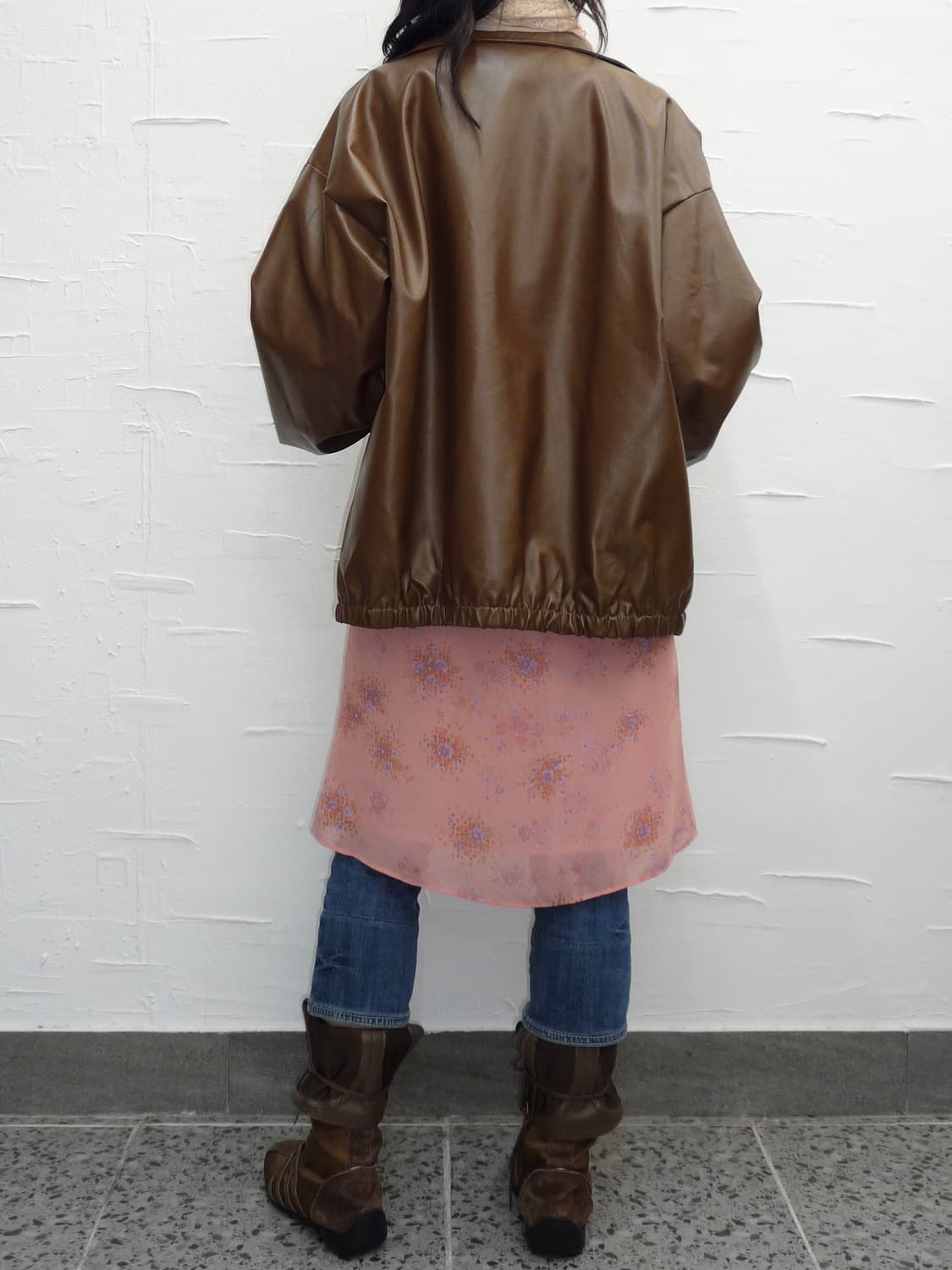 Brown leather jacket 상품이미지4
