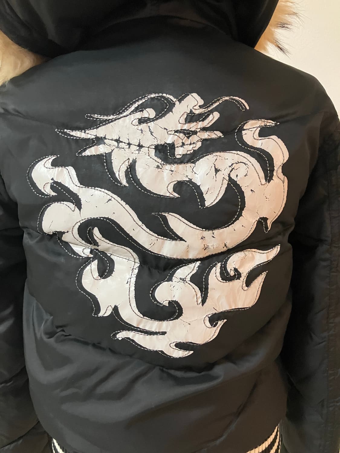 에비수 evisu 블랙 패딩점퍼 y2k 숏패딩 상품이미지5