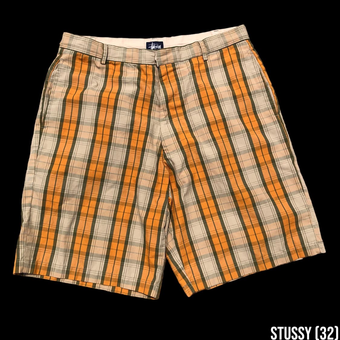 [32] Stussy 스투시 체크 5부 하프 팬츠 상품이미지1