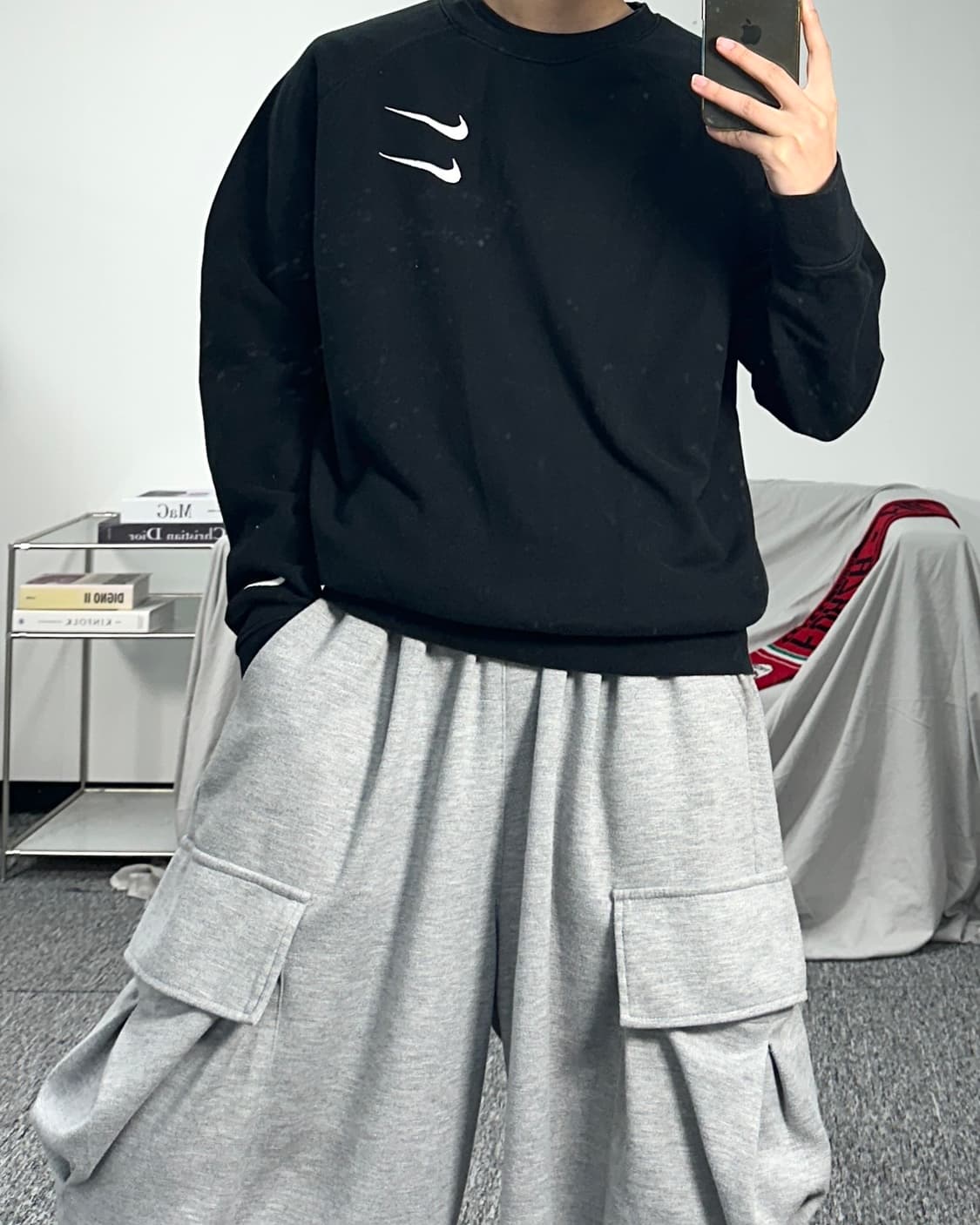 나이키 NSW 더블스우시 맨투맨 L 상품이미지4