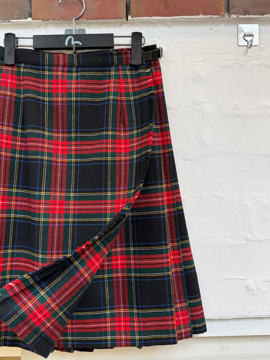 O NEIL OF DUBLIN 타탄 체크 킬트 플리츠 랩 스커트 36 상품이미지4
