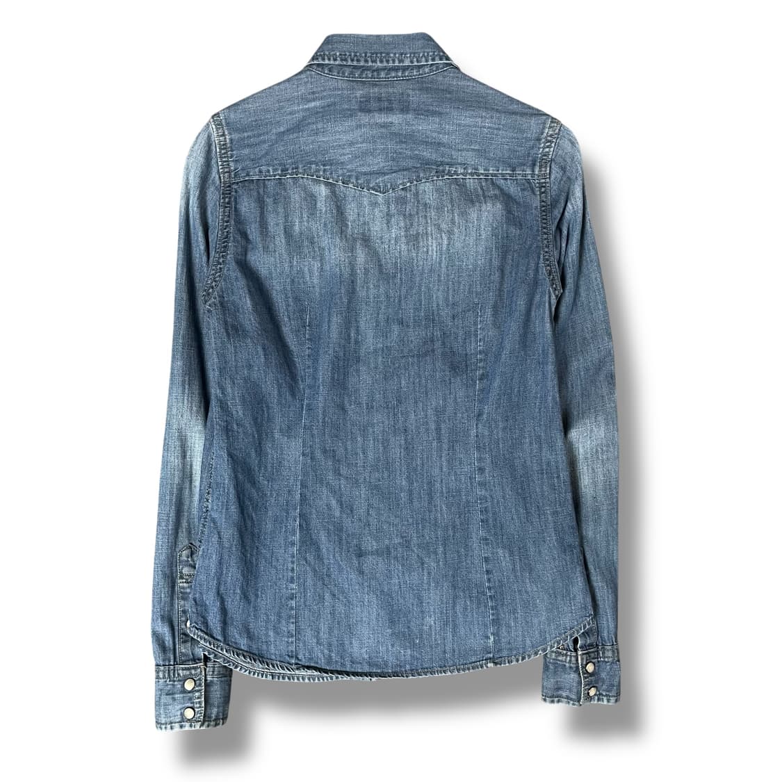 후아유 더블 포켓 웨스턴 청 데님 셔츠 S 상품이미지2