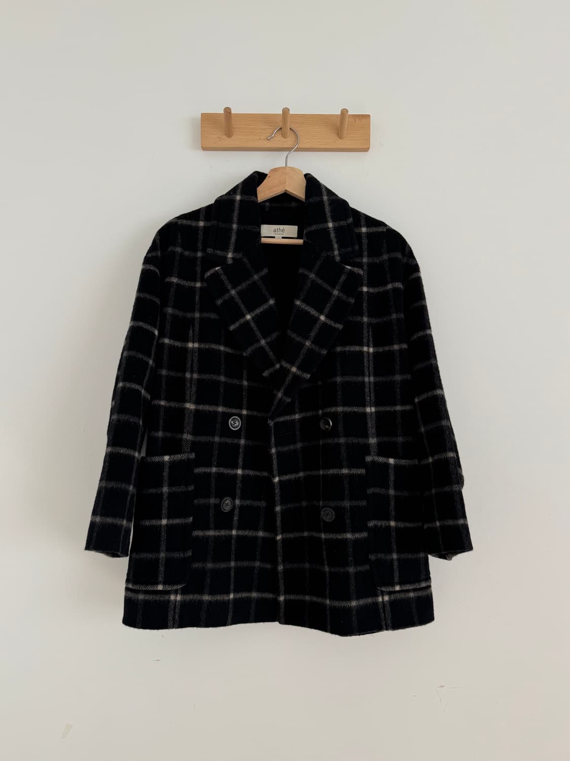 아떼 바네사 브루노 체크 더블코트 상품이미지5