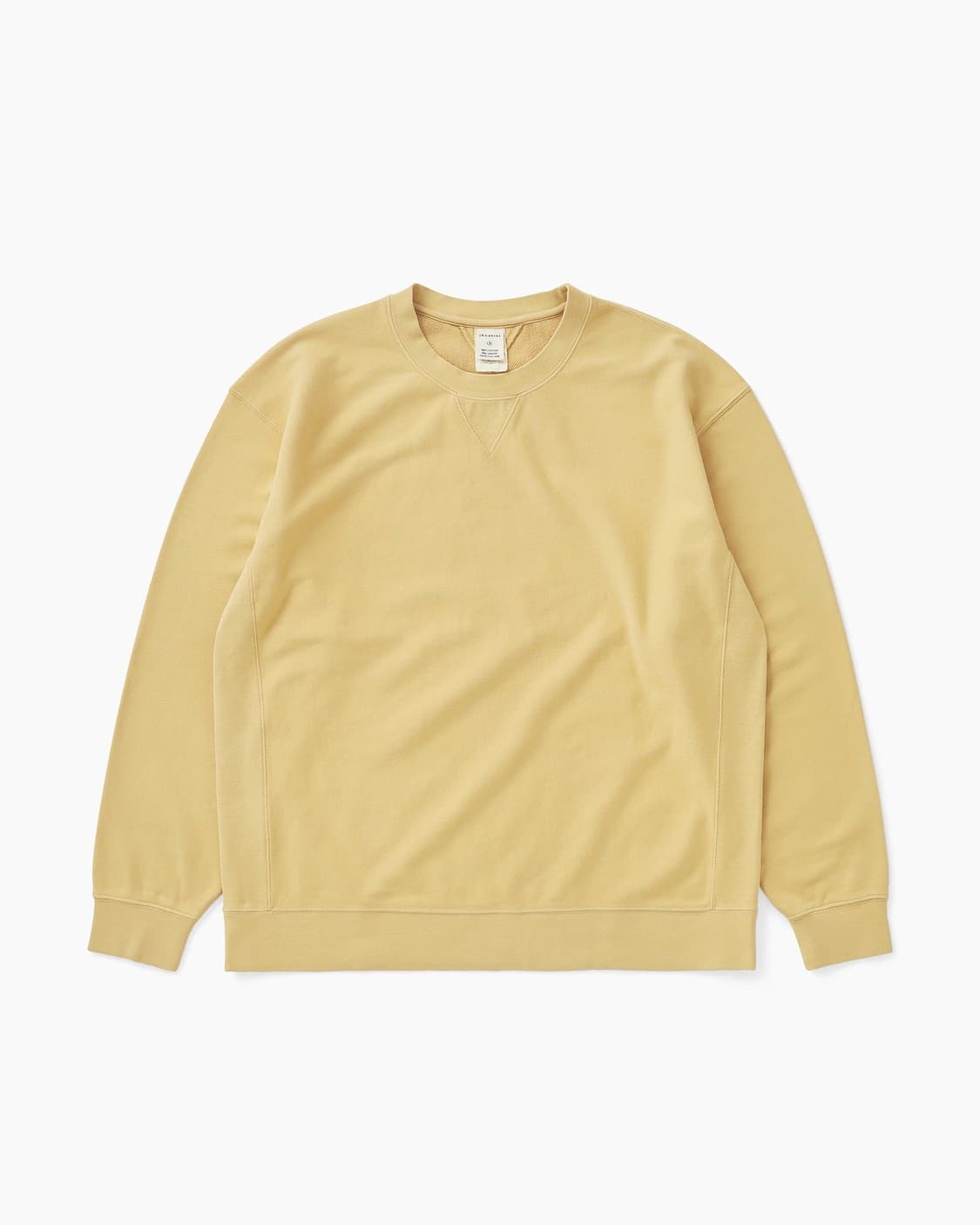 카키스 Dyed Stock Crewneck Pale Yellow L 상품이미지1